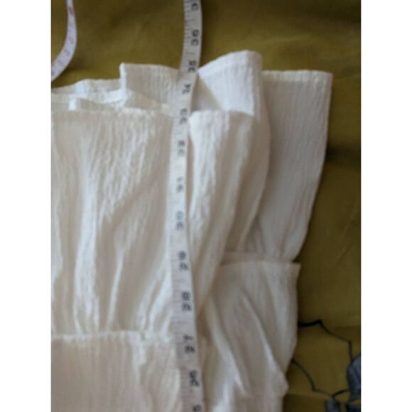 Calvin Klein white ruffled neckline a line mini dress sz 2p nwt - Picture 5 of 7